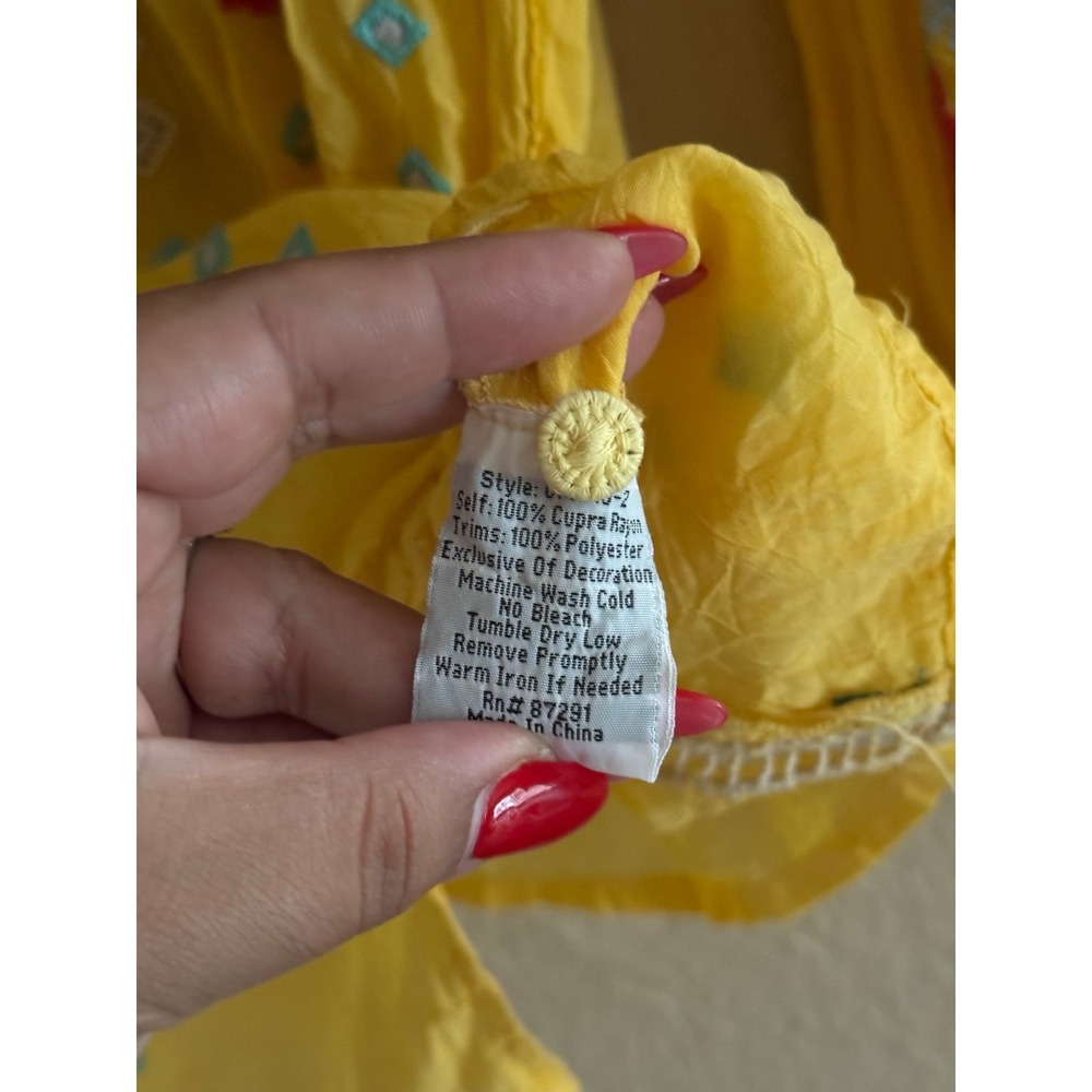 JOHNNY WAS arges embroidered georgette blouse - Picture 10 of 10